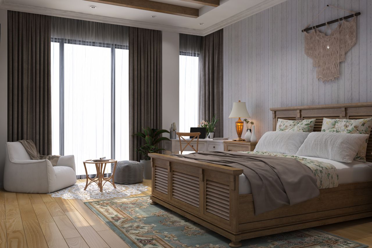 The Art of Drawing Readers In: Your attractive post title goes here Charming rustic bedroom interior with wooden elements and natural light.